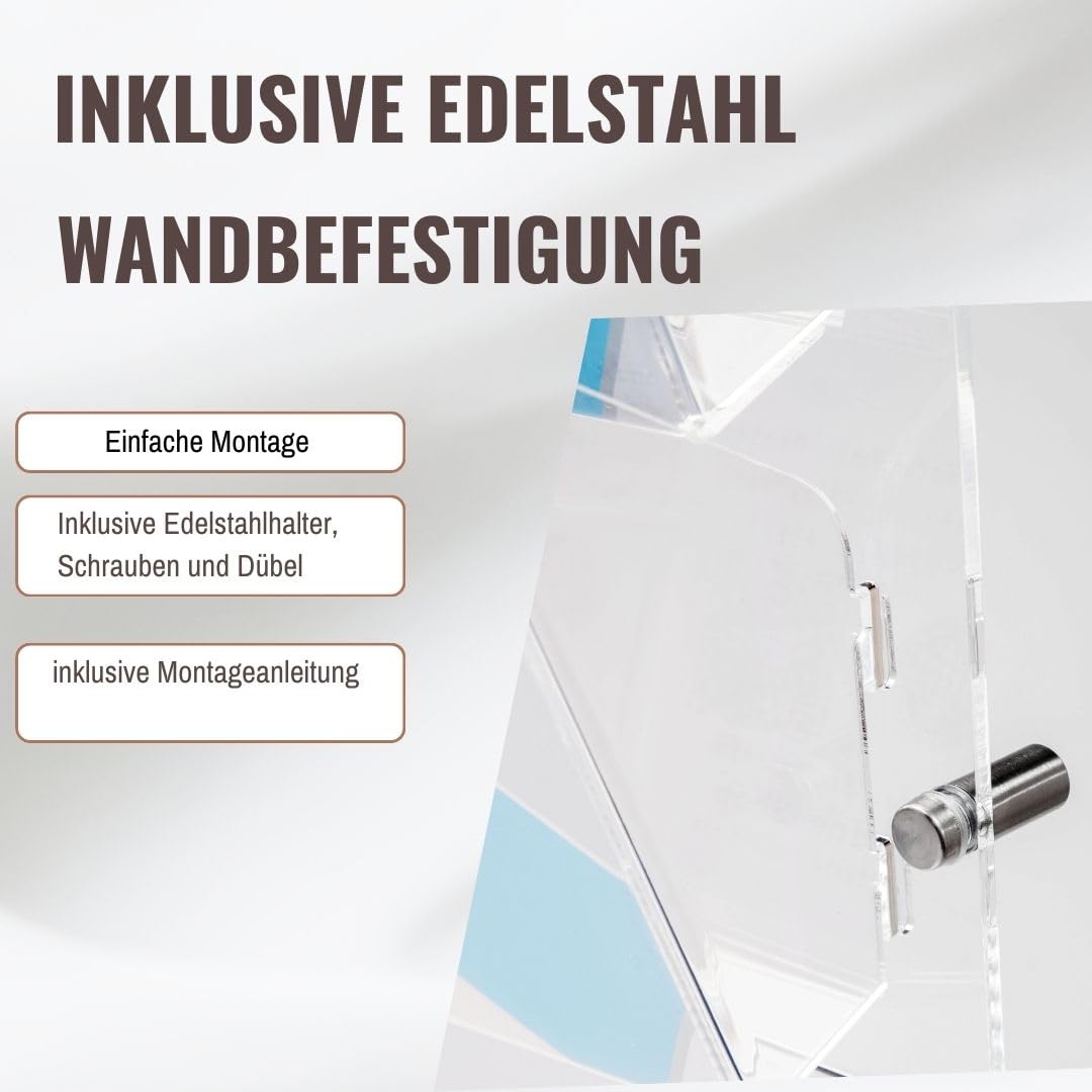 10-Fach Prospektwandhalter frei einteilbar