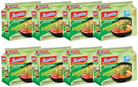 Indomie Instant Noodles Vegetables Flavor Bundle Pack of 40 (80g Each), Vegetarian, Authentic Indonesian Flavor, Quick and Easy Meal, Spicy Savory Stir-Fried Noodles (40) (Pack of 40, Vegetables)