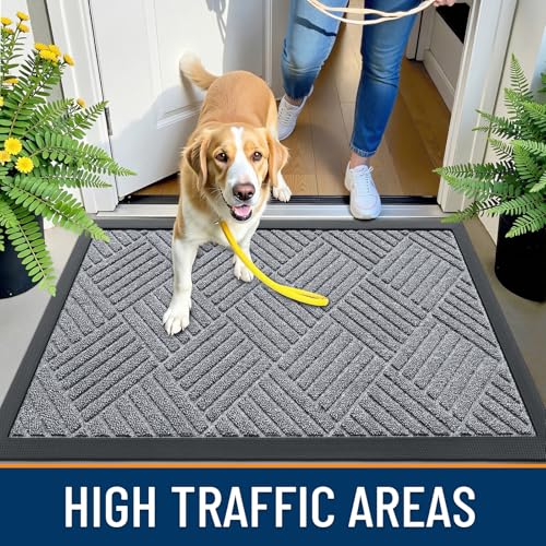 Image of OLANLY Front Door Mat Outside Entrance 47x23, Waterproof Heavy-Duty Doormat