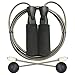YZLSPORTS Professional Adjustable Steel Wire Jump Rope with Carrying Pouch by Fitness Factor Ergonomic,Durable,Easy to Adjust Premium Jump Rope All Heights and Skill Levels,Black