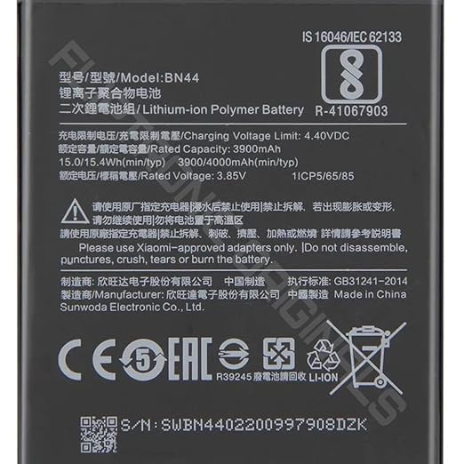 Image of BN44 Battery for Redmi Note 5 Plus /6 Pro /A2 Lite MEG7, MEI7 Battery with 6 Month Warranty** (DD38)