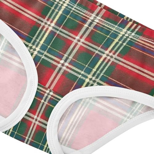 Girls' Hipster Panties Organic Cotton Toddler Underwear for Girls Traditional Tartan Plaid Print4