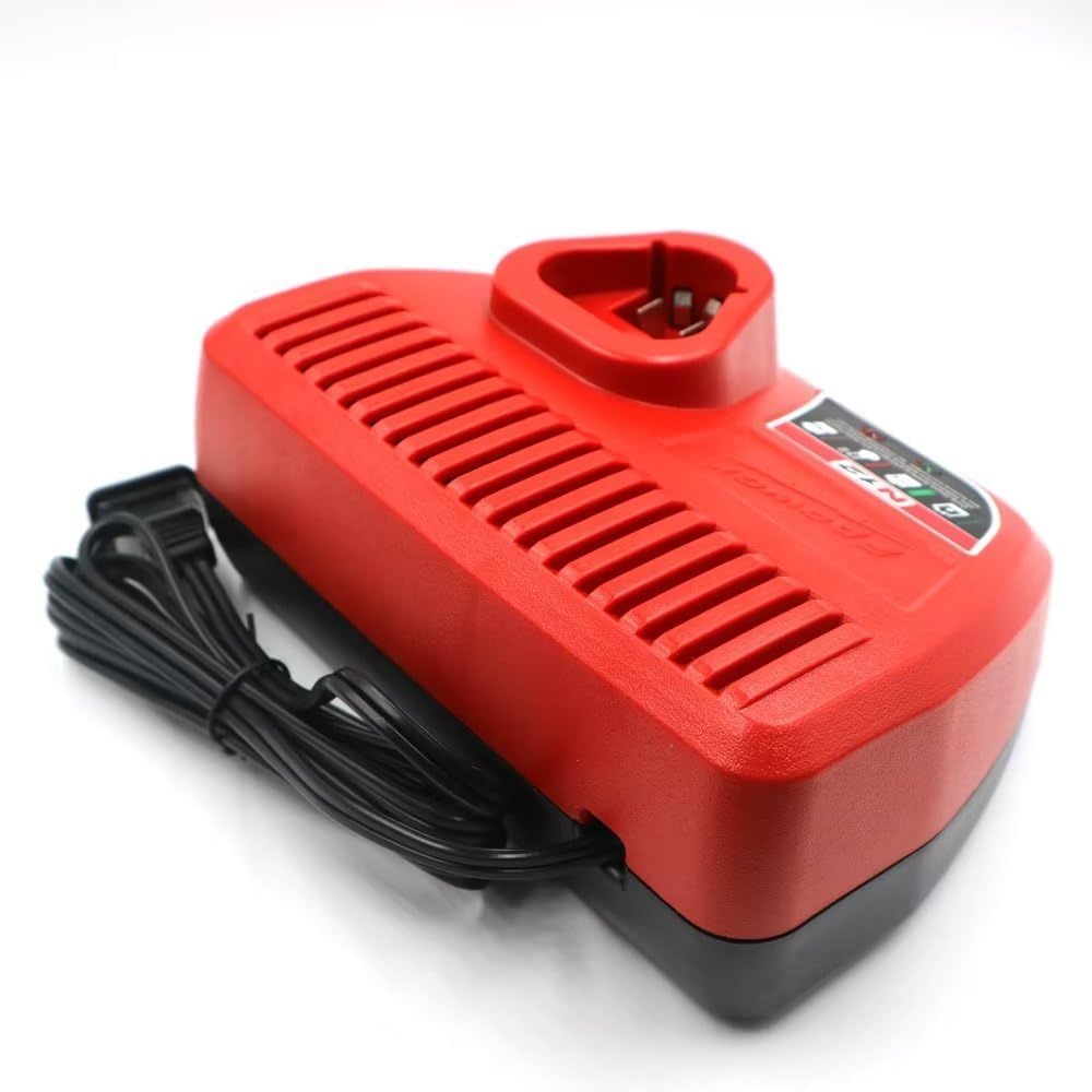 Compatible with Milwauk 10.8V 12V Lithium-ion Batteries Charger 110V-220V 48-59-2401 M12 48-11-2402, CA-MIL-CH03