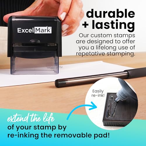 Excelmark CUSTOM 2 SIDED PARENT Custom Rubber Stamp – Clean & Easy Stamping thumb #3