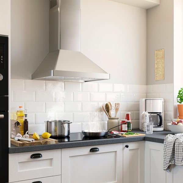NILSBYN - Campana extractora de pared, acero inoxidable 300, 60 cm