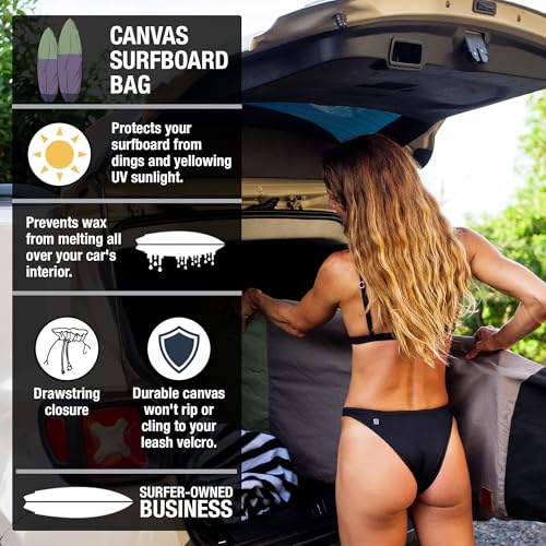 image for Ho Stevie! Canvas Surfboard Bag Cover - No Melted Wax on Car - Sun/Din