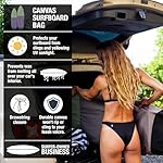 Ho Stevie! Canvas Surfboard Bag Cover - No Melted Wax on Car - Sun/Ding Protection - Image 2