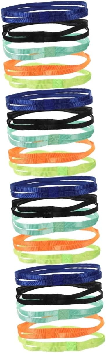 Toyvian Stretchy Slip Headbands for Sports Fitness and Yoga Elastic Hairbands Fluorescent and Comfortable and