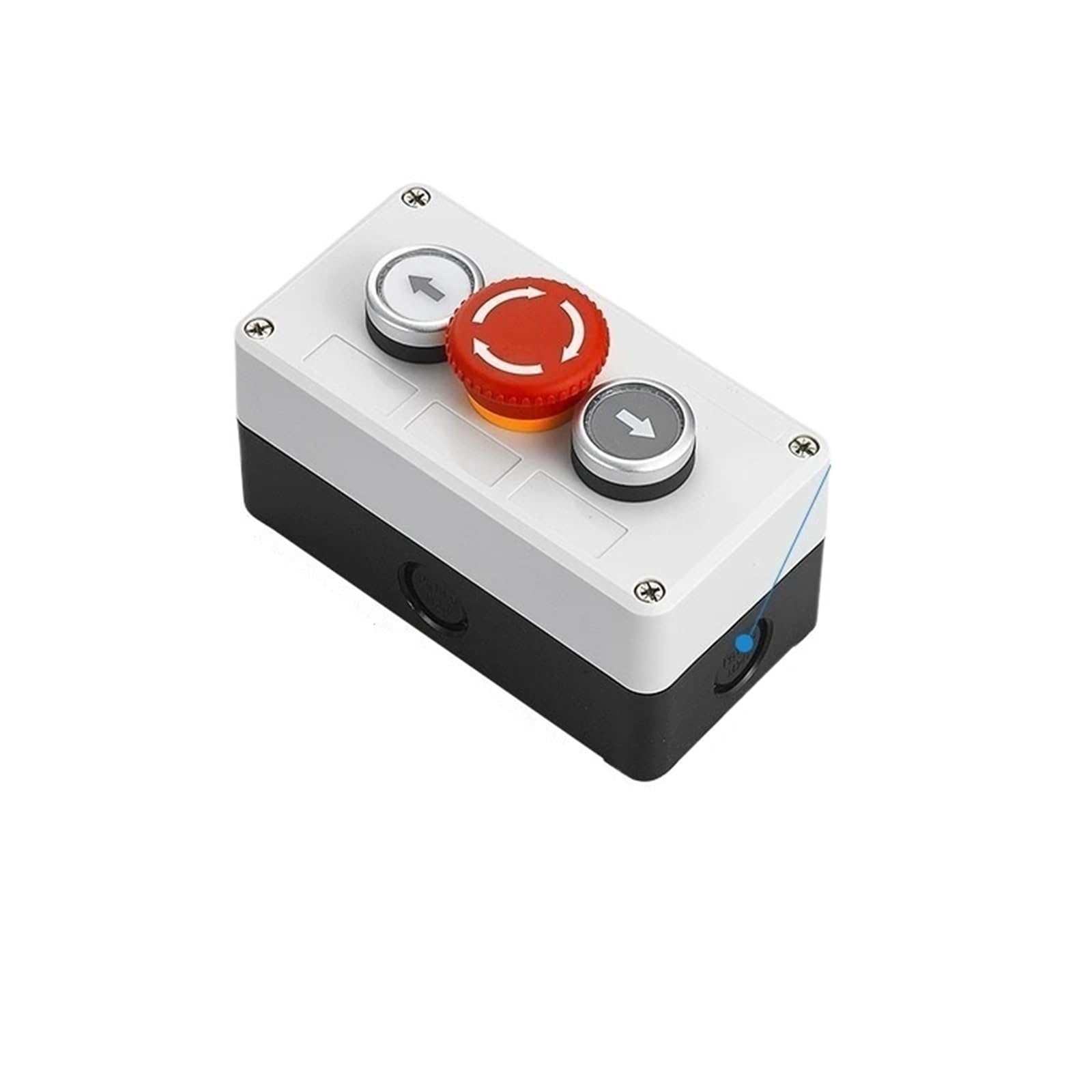 Boîtier de commande d'interrupteur étanche à 3 trous pour arrêt d'urgence électrique