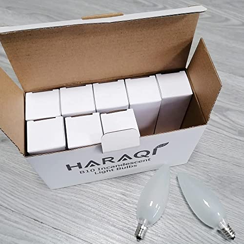 haraqi 10-Pack Frosted E12 Candelabra Light Bulbs #TOP30