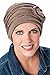 Headcovers Unlimited Distressed Rosette Beanie Hat - All Cotton Cancer Hats for Women Taupe