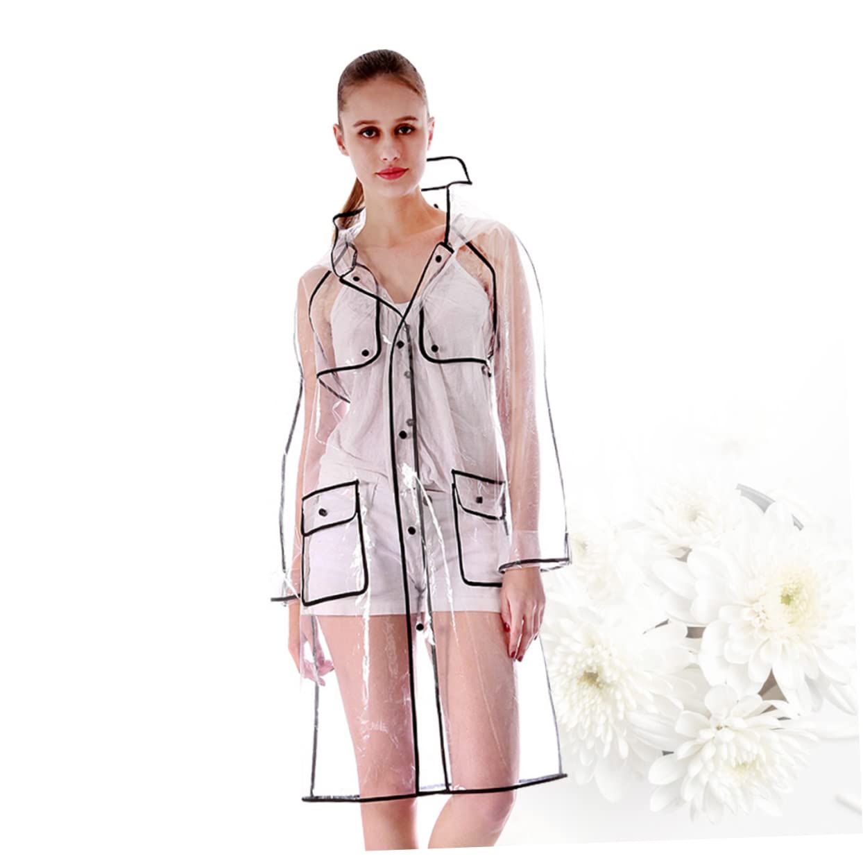 Veemoon Imperméables Colorés Imperméable Adulte Manteau De Pluie Poncho Imperméable Pour Femme Vestes De Pluie Pour Femmes Imperméables Vêtements De Pluie Imperméable Transparent