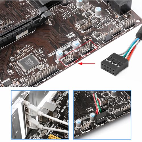 M30S USB Cable 9-Pin Female to Slot Bracket 2x USB Female PC Motherboard Adapter 30 cm - Image 4