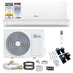 Kältebringer Split Climatiseur Quick Connect 12000 BTU - 3,5 kW - Avec fonction de chauffage - très silencieux & économe en énergie, avec console au sol - Marque de qualité Allemande