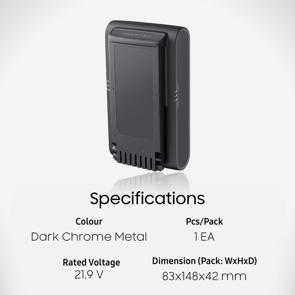 Renekton Cordless Stick Vacuum Cleaners Replacement Battery for Samsung Jet90 90+ Jet75/Jet75 pet VS9000 Battery,VCA-SBT90,VS20T7512N7,VS20R9074S2 VS20T7551P5 VS20R9078S2,Grey