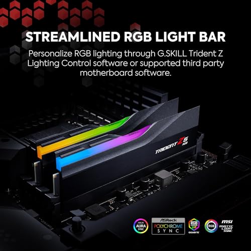 Image of G.Skill Trident Z5 RGB (Intel XMP) 32GB (2 x 16GB) DDR5 6600 CL34-40-40-105 1.40V Dual Channel Desktop Memory F5-6600J3440G16GX2-TZ5RK (Black)