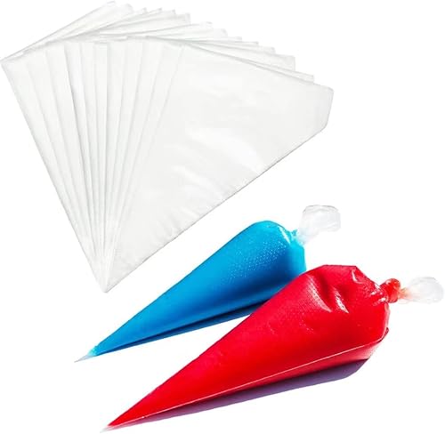 100 bolsas de pastelería desechables sin extremidades, 100 bolsas de pastelería de 12 pulgadas para glaseado real, glaseado y decoración de