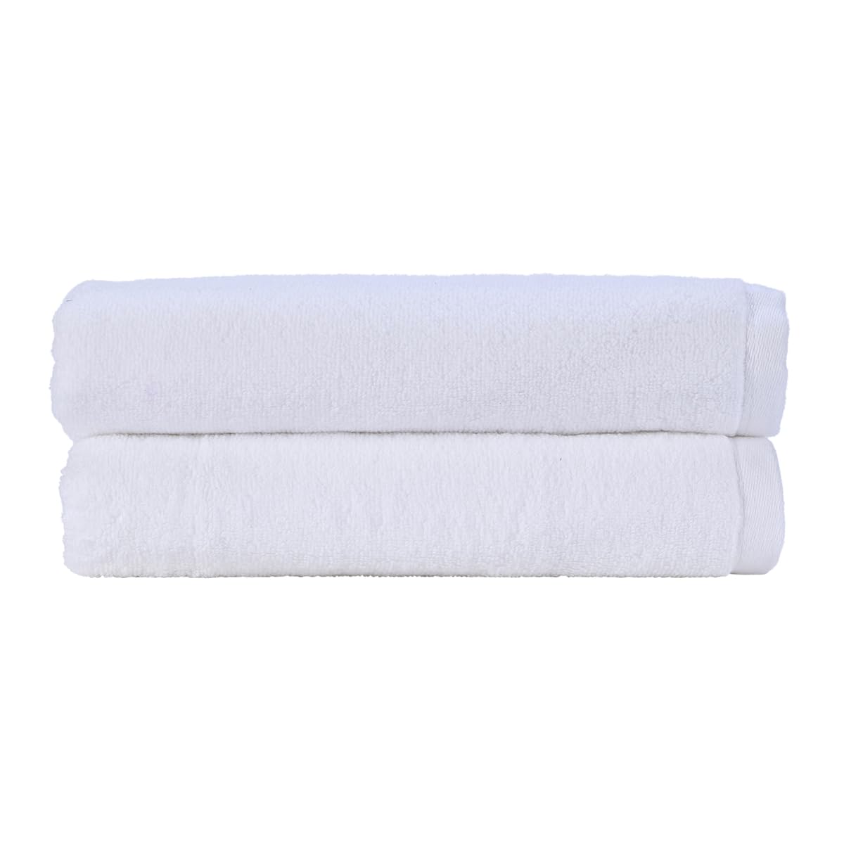 Christy Cirrus Lightweight Bath Towels | Set of 2 | Quick Dry | Super Soft and Fluffy | Lightweight Bathroom Shower Towels | 100% Cotton | White