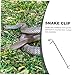 Milisten 1.2m Stainless Steel Snake Tong Safe Snake Trap Clip Folding Clamp Stainless Steel Catcher Clip Tool Collapsible