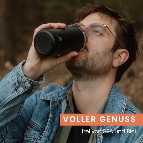 Groenenberg Thermobecher 440 ml | Kaffeebecher to go 100% Auslaufsicher | Hält mind. 4 h warm | Coffee to go Becher aus recyceltem Edelstahl – Ansicht 5