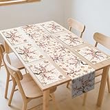 Utilisation polyvalente:Idéal pour les décorations de fêtes printanières, cuisine salle à manger usage quotidien, et comme alternative aux nappes à fleurs, ajouter une touche d'élégance rose aux décors, des maisons vintage aux réceptions de thé modernes, pour des tables fonctionnelles
