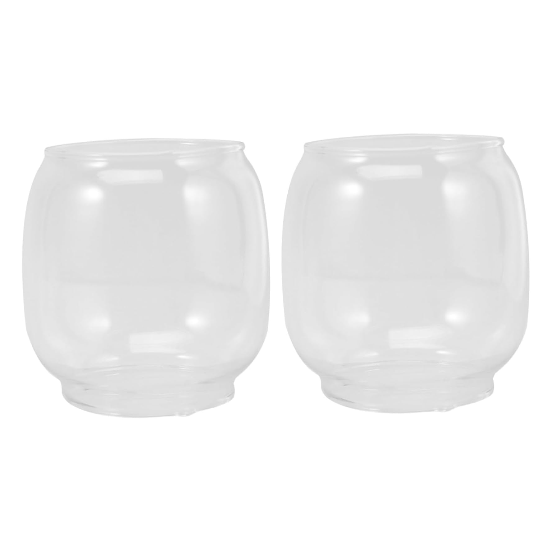 Oil Lamp Globe, 2Pcs Transparent Oil Burner Glass Pipe, Vintage Lamp Chimney, Heat-Resistant & Windproof Hurricane Globe Replacement for Home Camping Chimney