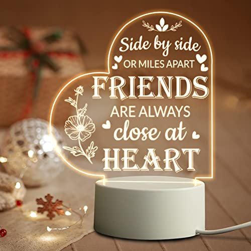 Steadstyle Best Friend Night Light Gifts - Long Distance Friendship Gifts Bff,Bestfriend,Besties - Birthday Gift,Graduation Gifts,Going Away Gifts,Housewarming Gift,Usb Powered Acrylic Night Light #TOP7