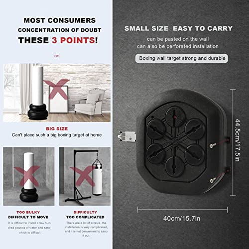 Máquina de treinamento de boxe-almofadas de boxe de música, máquina de boxe montada na parede, máqui