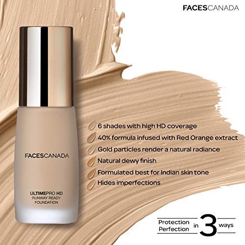 Image of FACESCANADA Ultime Pro HD Runway Full Ready Natural Liquid All Skin Foundation Ivory 01