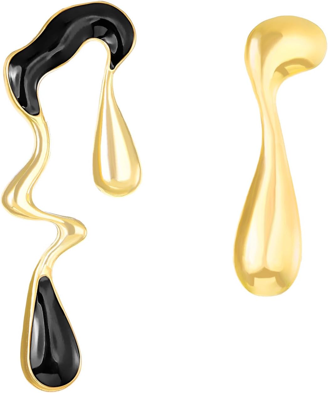 Liquid Irregular Earrings for Women Water Drop Dangle Earrings Metal Exaggerated Large Studs Earrings jewelry