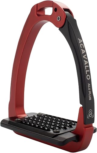 Acavallo Aluplus 2.0 Stirrups, One Size, Crimson Red
