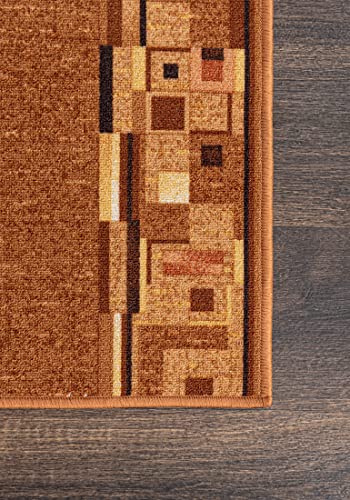 Miniatura 7 de Mazovia Alfombra De Pasillo Larga - Alfombra Antideslizante Geometría Moderno - Pelo Corto - Alfombras De Pasillo Por Metros - Alfombras Para Pasillos Largos - Beige - 67 X 225 Cm