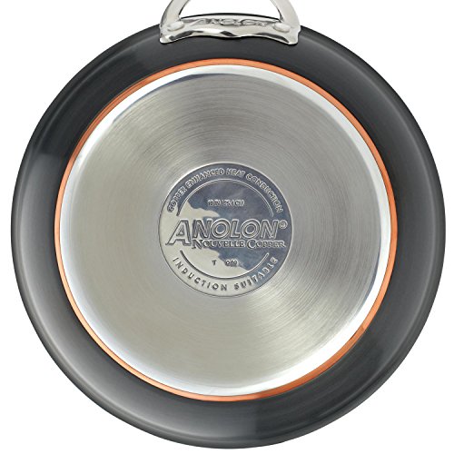 Anolon Nouvelle Copper Hard Anodized Nonstick Frying Pan / Fry Pan / Hard Anodized Skillet With Lid - 10 Inch, Gray #TOP6