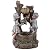 Boy and Girl Outdoor Water Fountain - Cascading Waterfall with Soothing Sounds and 4 LED Lights for Garden or Patio by Pure Garden (Antique Bronze)