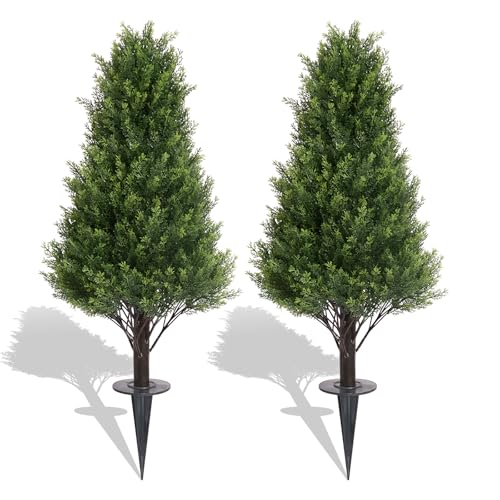 36-Inch Cedar Topiary Set of 2 – UV Outdoor Plants