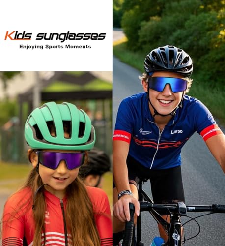 FAGUMA Kids Polarized Sports Sunglasses Youth Baseball Sunglasses Age 8-16 Boys Girls Softball Cycling UV400 Protection2
