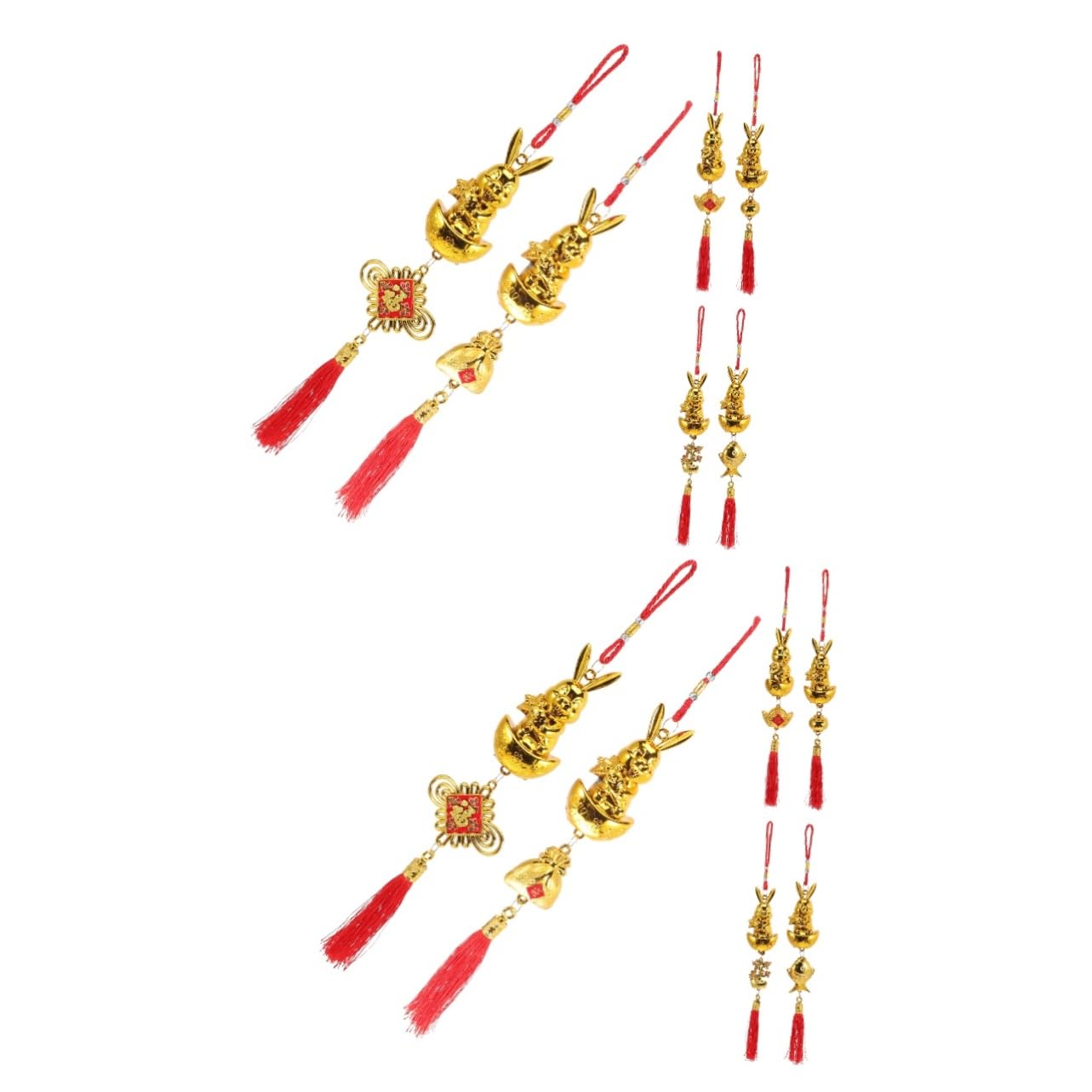 TOPBATHY 12stücke Teiliges Chinesischer Zodiak Hase Hängeornamente Frühlingsfest Dekoration Für Pflanzen Fenster Und Premium Qualität Für Festliche Anlässe