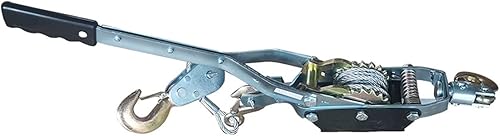 Miniatura 7 de Extractor portátil de 2 toneladas de doble engranaje resistente con 2 ganchos extractor de cables de mano