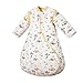 Bébé Gigoteuse Hiver Sac de Couchage en Coton 2 Tog Enfant Turbulette avec Manches Longues Amovibles Fermeture Éclaire Devant Pyjama, 2-4 Ans