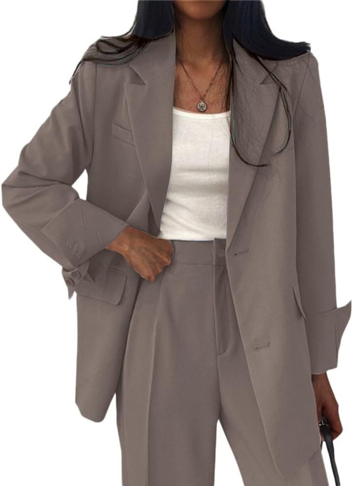 Blazer Femme Shownicer - Veste Tailleur Slim Fit Ouverte - Polyester Élégant Bureau Soirée