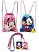 Produktbild (4ct) Mickey & Minnie Mouse Drawstring Backpack - Lanyards with Detachable Coin Purse by Disney