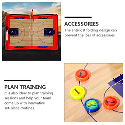 IMIKEYA 1 conjunto de tabuleiro de treinamento de basquete, prancheta magnética, kit de tábua de bas