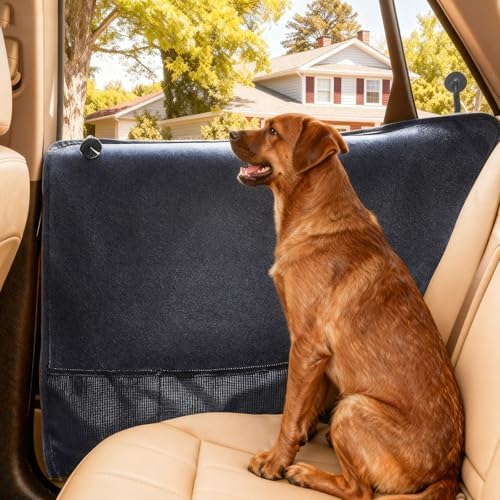 Durapower Dog Car Door Protector丨2 Pack Extra Big & Thick Anti Pet Scratching Waterproof Vehicle Door Covers Guard Truck Interior Panel Safe SUV Universal 600D Black
