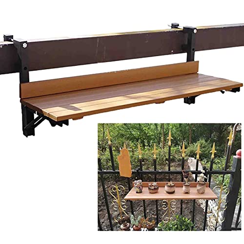 Table suspendue pour balcon de 80 cm, comptoir rabattable et pliant