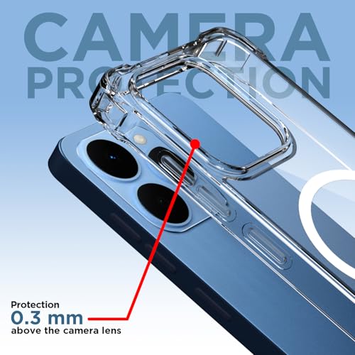 Image of Amazon Basics Back Cover for Realme 15T 5G / Realme Narzo 90 5G Mag-Safe Shockproof PC + TPU Protective Case Magnetic Support Bumper Case (Transparent Mag-Safe)