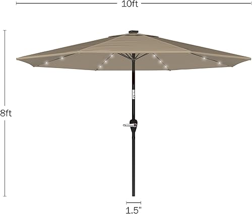 Miniatura 2 de Pure Garden Patio Umbrella with Lights