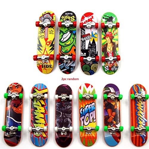 Sara-U 2Pcs Finger Board, Tech Truck Finger Skateboards Alloy Stent,Creative Fingertips Movement, For Kids Party Favor Gift #TOP1