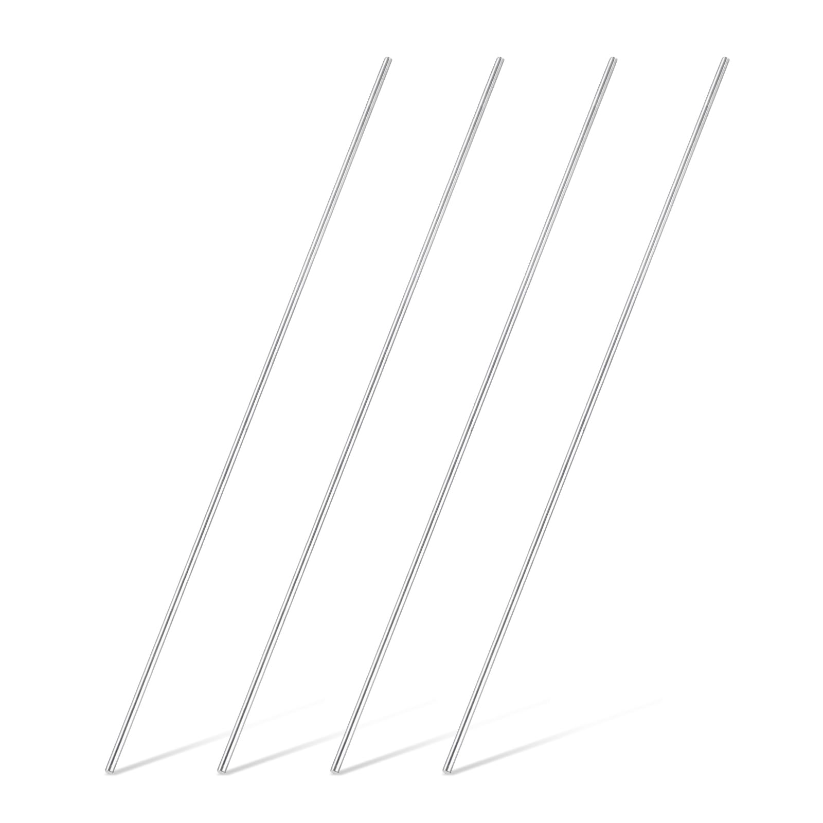 QUARKZMAN 4Pcs 316 Acciaio Inossidabile Asta Rotonda 1/8" x 11.8" 3mm x 300mm Barre Metallo Solido Resistente Alla Corrosione