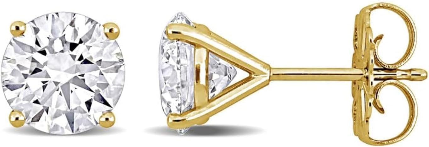 Lab-Grown Diamond Stud Earrings With Unique laser engraved Diamond ID, Set In Platinum, White Gold or Yellow Gold - D Color, VVS2 Clarity, IGI Certified Lab-Grown Diamonds - Available in 1 to 5 CTTW