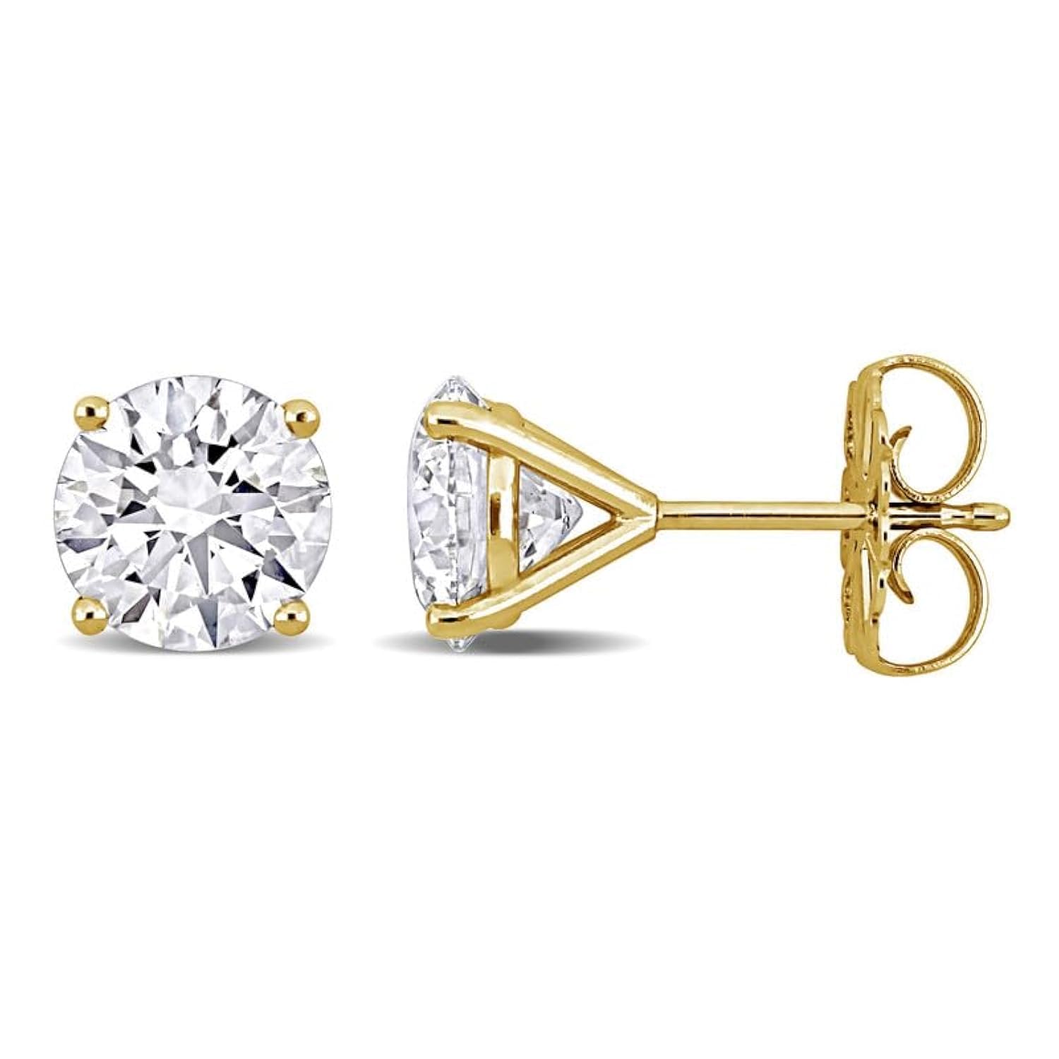 Lab-Grown Diamond Stud Earrings With Unique laser engraved Diamond ID, Set In Platinum, White Gold or Yellow Gold - D Color, VVS2 Clarity, IGI Certified Lab-Grown Diamonds - Available in 1 to 5 CTTW